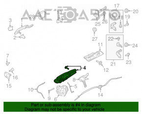 Mecanismul manetei ușii din față stânga Ford Mustang mk6 15-