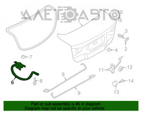 Buclele capacului portbagajului dreapta Ford Fusion mk5 13-20