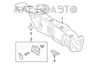 Mâner capac portbagaj Ford Fusion mk5 13-20 intern, tip 1