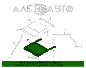 Geam asamblat Ford Fusion mk5 13-20, perdea gri