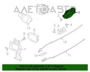 Blocare portbagaj Ford Edge 15- cu actionare electrica