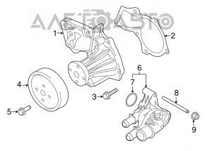 Корпус термостата Ford Fusion mk5 13-20 1.5Т