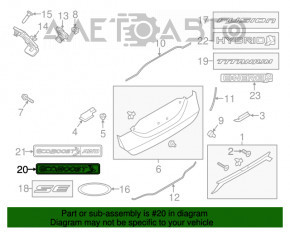 Эмблема надпись ECOBOOST крышки багажника Ford Fusion mk5 13-18