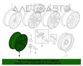 Диск колесный R18 5*108 Ford Fusion mk5 13-20 тип 4, бордюрка