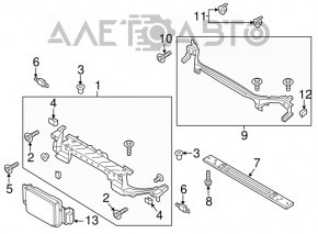 Крепление фары нижнее левое Ford Fusion mk5 13-20