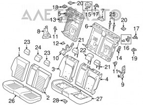 Подголовник передний левый Ford Fusion mk5 13-16 кожа, беж