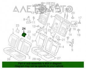 Подголовник задний центр Ford Fusion mk5 13-16 тряпка, черн