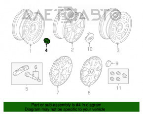 Piuliță roată d19 M12x1.5 Ford Transit Connect MK2 13- subțire