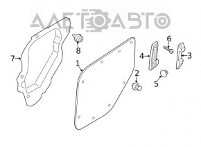 Capacul ușii cardului din spate stânga Ford Transit Connect MK2 13- marfă