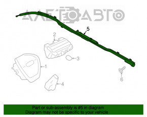 Perna de siguranță airbag, cortina laterală dreapta Ford Transit Connect MK2 13- bază lungă