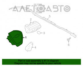 Airbagul din volanul șoferului pentru Ford Transit Connect MK2 13- a fost declanșat