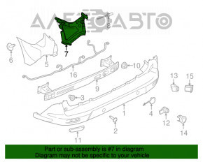 Suportul pentru bara spate stânga Ford Transit Connect MK2 13-