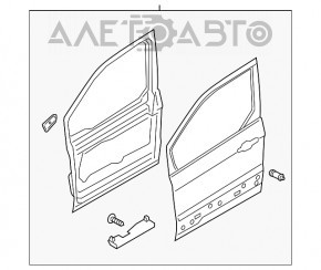 Ușa goală din față dreapta Ford Transit Connect MK2 13-