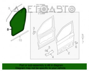 Уплотнитель дверного проема передний левый Ford Transit Connect MK2 13-