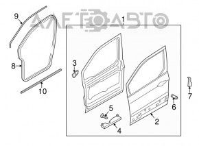 Уплотнитель дверного проема передний левый Ford Transit Connect MK2 13-