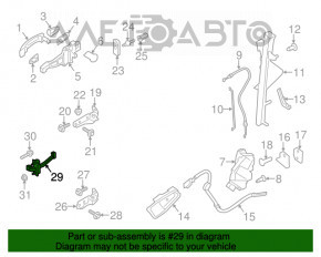 Limitatorul ușii față stânga Ford Transit Connect MK2 13-