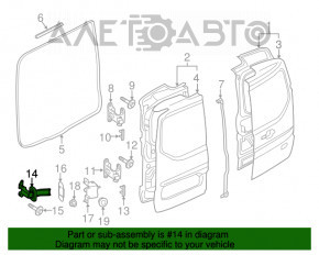 Ограничитель двери багажника левый Ford Transit Connect MK2 13- груз