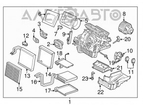 Actuator motor pentru ventilatorul de încălzire a aerului Ford Escape MK3 13-