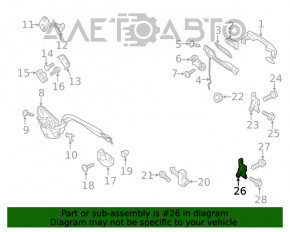 Петля двери нижняя передняя левая Mazda CX-7 06-09