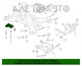 Capacul spate al barei de protecție stânga Ford Fusion mk5 13-20