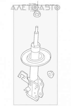 Стойка амортизатора в сборе передняя правая Nissan Rogue 07-12