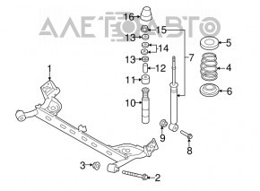 Amortizor spate stânga Nissan Leaf 11-17