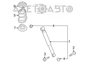 Amortizor spate stânga Nissan Rogue 14-20 cu silentbloc mare