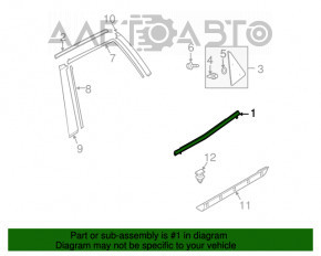 Moldură ușă-sticlă spate centrală dreapta Mazda CX-7 06-09