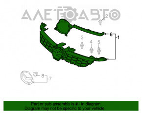 Решетка радиатора grill Mazda CX-7 06-09