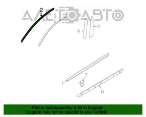 Garnitura ușii din față dreapta superioară Mazda CX-7 06-09