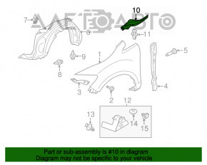 Уплотнитель решетки дворников правый Mazda CX-7 06-09