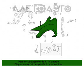 Крыло переднее правое Mazda CX-7 06-09