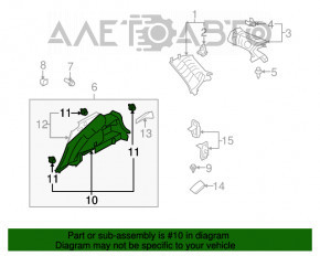 Capacul arcului drept Mazda CX-7 06-09