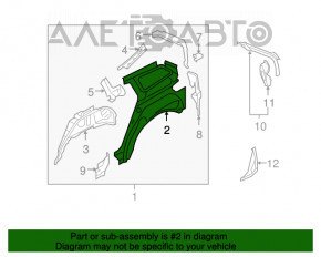 Aripa spate stânga Mazda CX-7 06-09