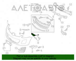 Крепление переднего бампера левое Mazda CX-7 06-09