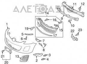 Крепление переднего бампера левое Mazda CX-7 06-09