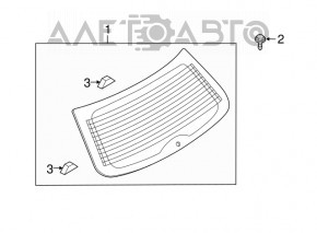 Стекло заднее двери багажника Mazda CX-7 06-09