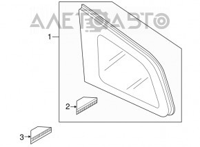 Geamul surd din spatele stânga Mazda CX-7 06-09