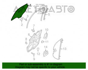 Geamul ușii din spate stânga Mazda CX-7 06-09