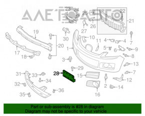 Placă de înmatriculare față Mazda CX-7 06-09