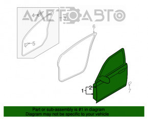 Дверь голая передняя правая Mazda CX-7 06-09 белая