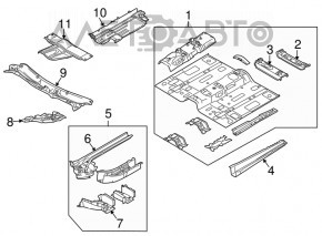 Placa metalică a ștergătoarelor Mazda CX-7 06-09