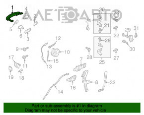 Ручка двери внешняя задняя правая Ford Escape MK3 13-19 хром