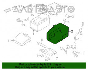 Corpul bateriei asamblat pentru Lincoln MKC 15-