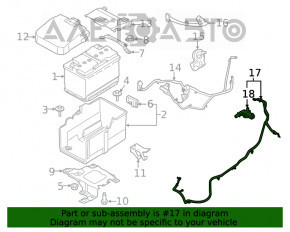 Terminal negativ al bateriei Lincoln MKC 15- cu cablaj