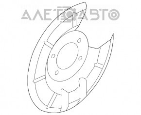 Capacul discului de frână din spate dreapta Ford Escape MK3 17-19