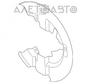 Capacul discului de frână din față dreapta Lincoln MKC 15-