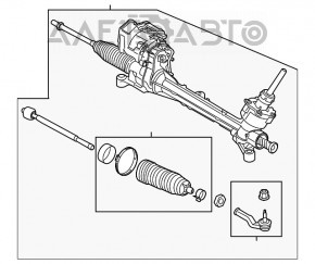Рейка рулевая Lincoln MKC 15- AWD