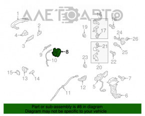 Blocarea ușii din spate stânga Ford Escape MK3 13-19