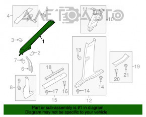 Capacul suportului frontal dreapta superioara Lincoln MKC 15- negru